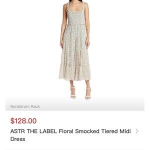 ASTR The Label Midsummer Floral smocked Tiered Maxi midi Dress